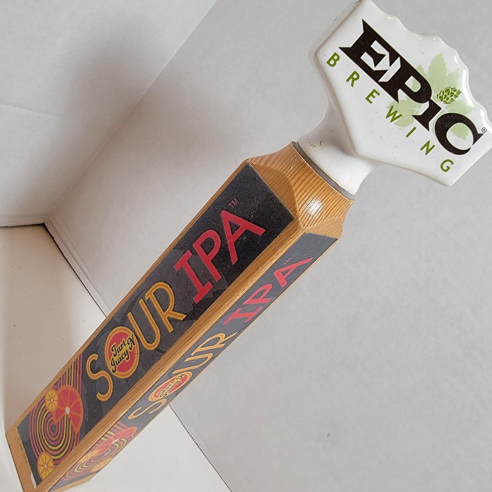 Epic Brewing Beer Sour IPA Tap Handle Pull Wood Keg Bar